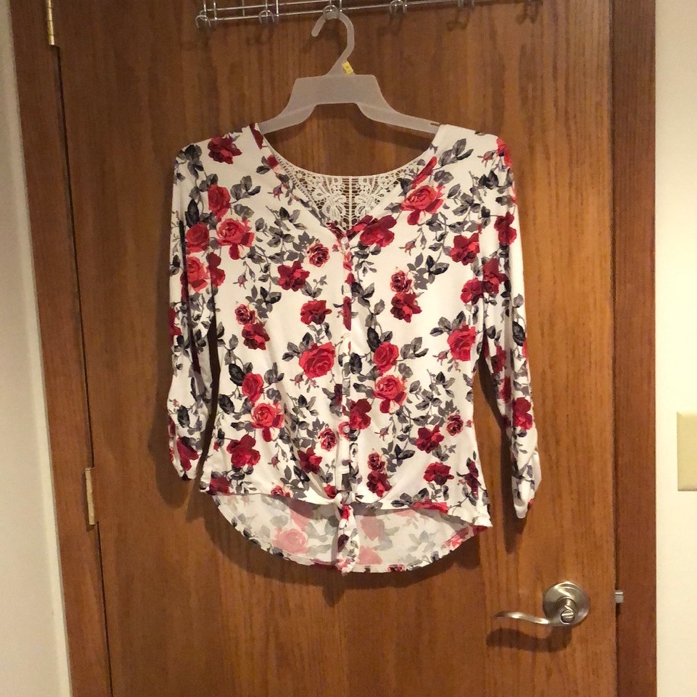 Floral 3/4 Sleeve Blouse